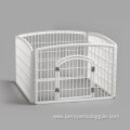 4-Panel Plastic Exercise Pet Playpen with Door Fence